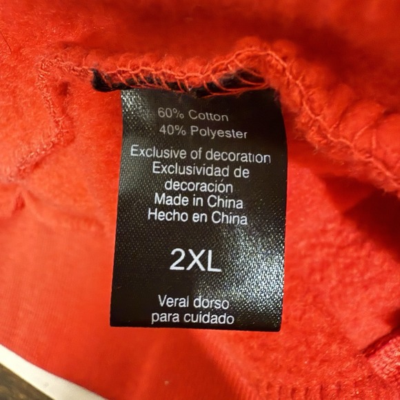 Polo Ralph Lauren Red Zip Hoodie Men's 2XL Full Zip Black Logo Sweatshirt Fleece - Picture 11 of 12